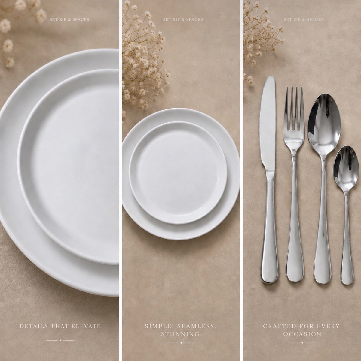 Set, Sip & Spaces tablescape